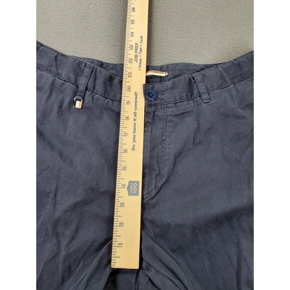 Hugo Boss BOSS Pants Mens 34R Navy Stretch Cotton Chino Flat Front Dress Casual - Picture 7 of 16